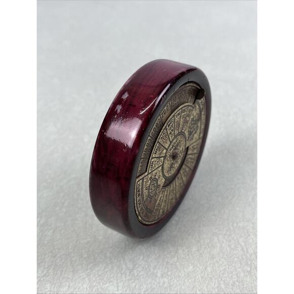 Vintage Marble and Brass 40 Year Perpetual Calendar 1995-2034 Nautical Theme - Picture 2 of 5